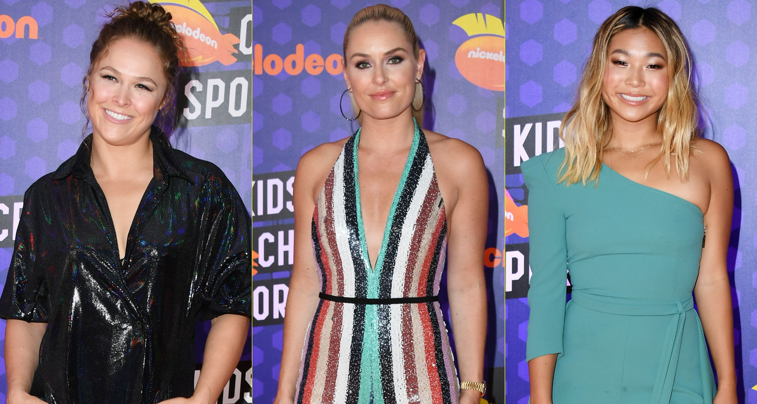 Ronda Rousey, Lindsey Vonn & Chloe Kim Step Out For Nickelodeon Kids