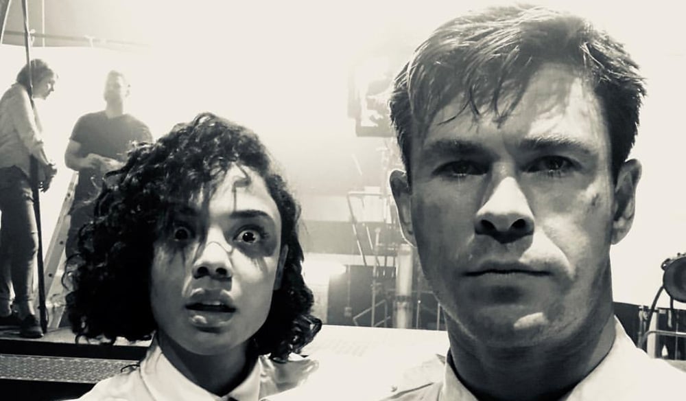 Chris Hemsworth & Tessa Thompson Share Photos from ‘Men in Black’ Set