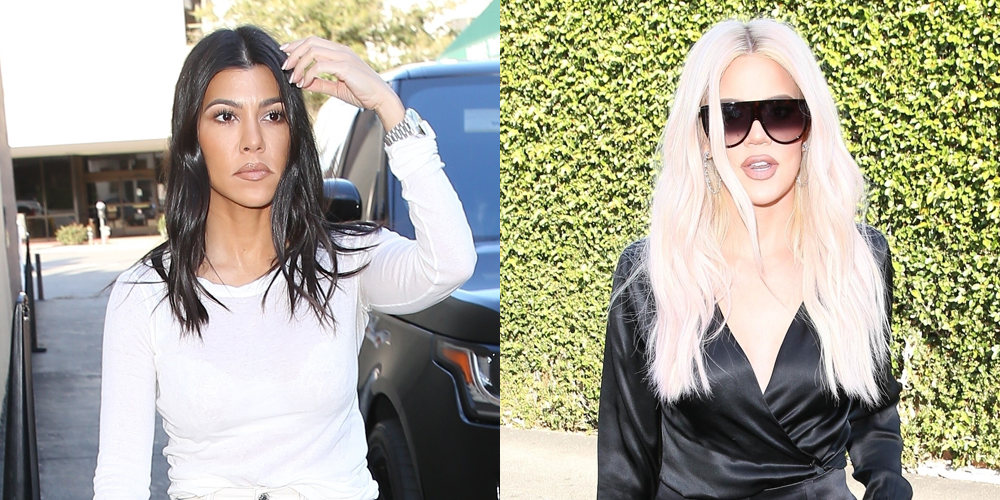 Kourtney & Khloe Kardashian Head Out for Lunch Together in Beverly