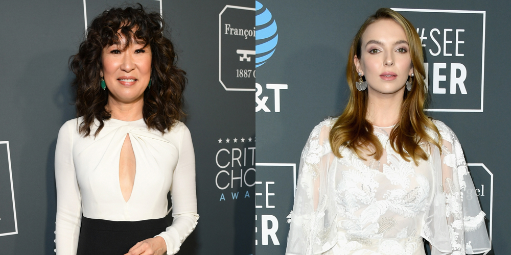 ‘Killing Eve’ Co-Stars Sandra Oh & Jodie Comer Attend the Critics