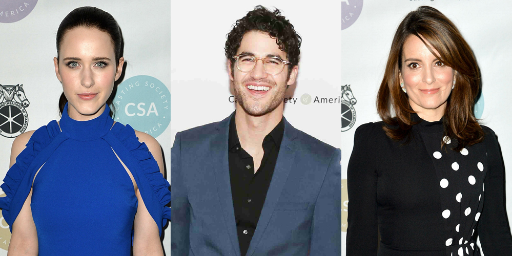 Rachel Brosnahan, Darren Criss, & Tina Fey Support Casting Directors at