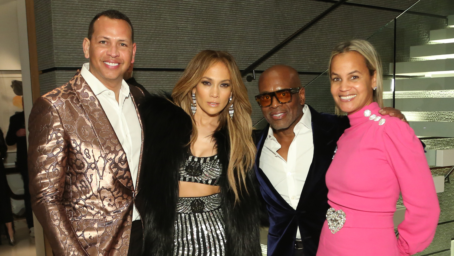 Jennifer Lopez & Alex Rodriguez Celebrate the Grammys with L.A. Reid