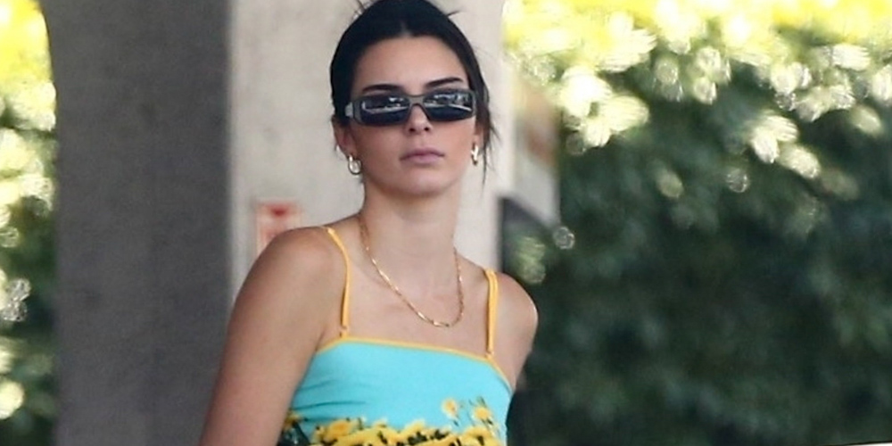 Kendall Jenner Wears Tropical Blue Top On Sunny Day in LA | Kendall Jenner : Just Jared
