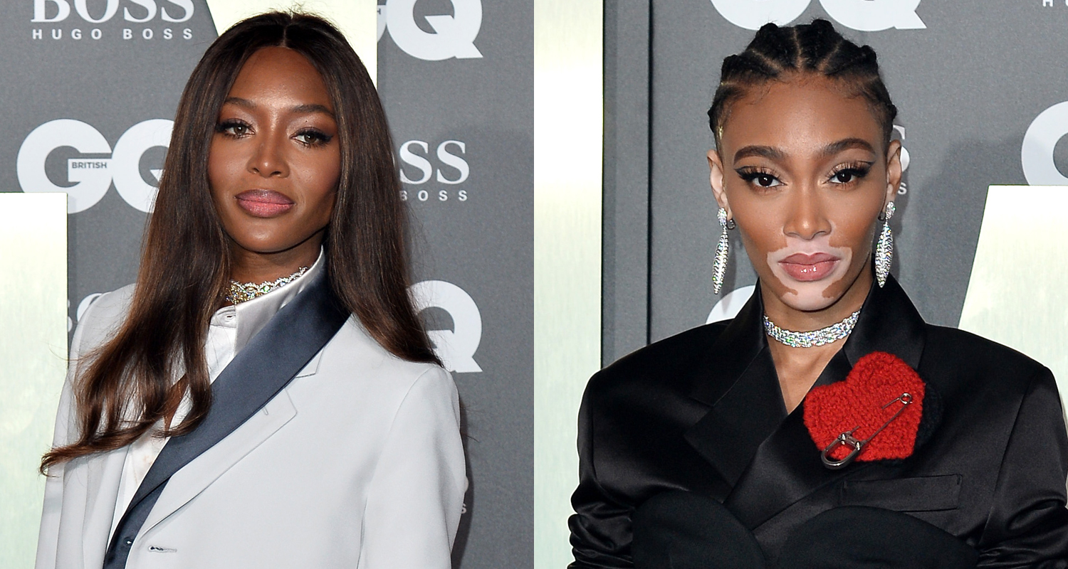 Naomi Campbell & Winnie Harlow Walk the Red Carpet at GQ Men of the