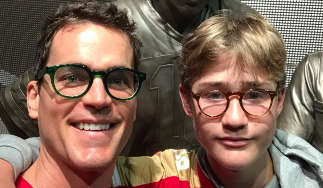 Matt Bomer Enjoys Day Out at 49ers Game with Son Kit! | Celebrity