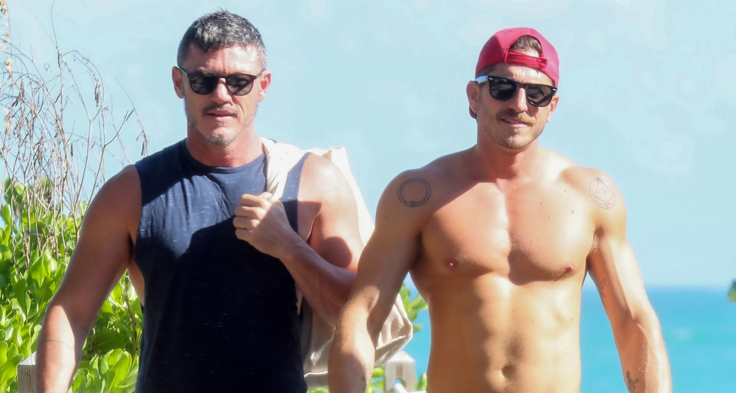 Luke Evans Hits the Beach with Rumored Boyfriend Rafael Olarra Luke
