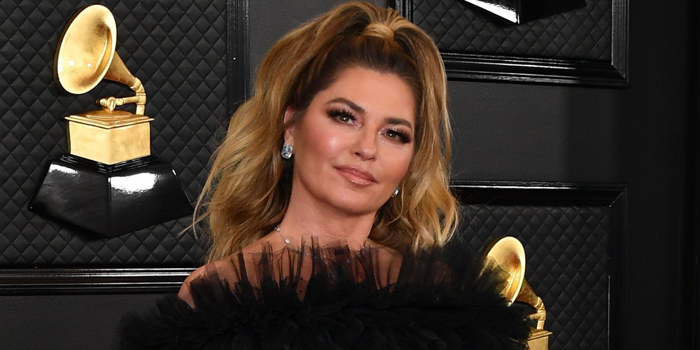 Shania Twain Wows in Black Gown at Grammys 2020 2020 Grammys, Grammys, Shania Twain Just Jared