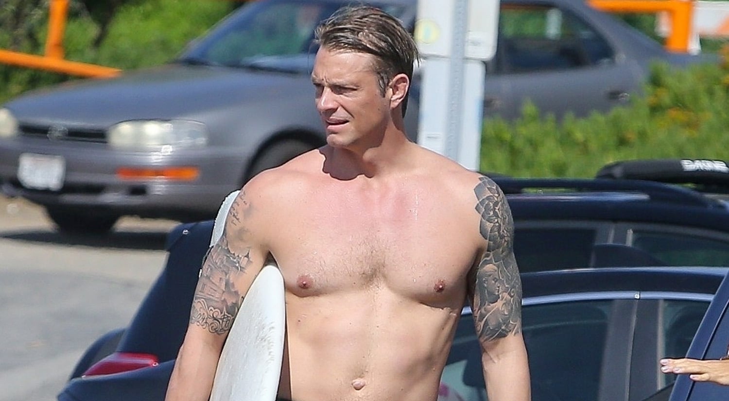 Joel Kinnaman Bares His Hot Body After Surfing at the