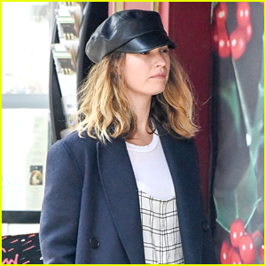 Lily James Waits In Line For The Market After Spending Time With Matt Smith Over The Weekend