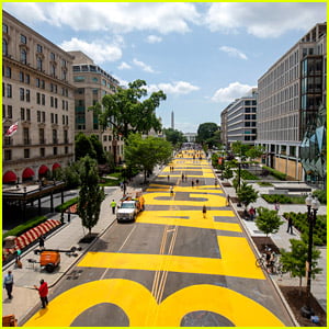 'Black Lives Matter' Painted on D.C. Street Leading to the White House with Mayor's Permission