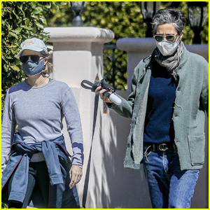 Jodie Foster & Wife Alexandra Hedison Go For a Walk with Their Dog