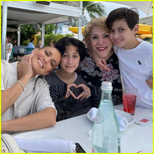 Jennifer Lopez Cozies Up with Twins Emme & Max Along with Mom Lupe on Mother's Day!