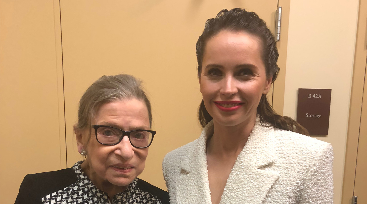 Felicity Jones Meets Up with Ruth Bader Ginsburg, Who She Plays in ‘On